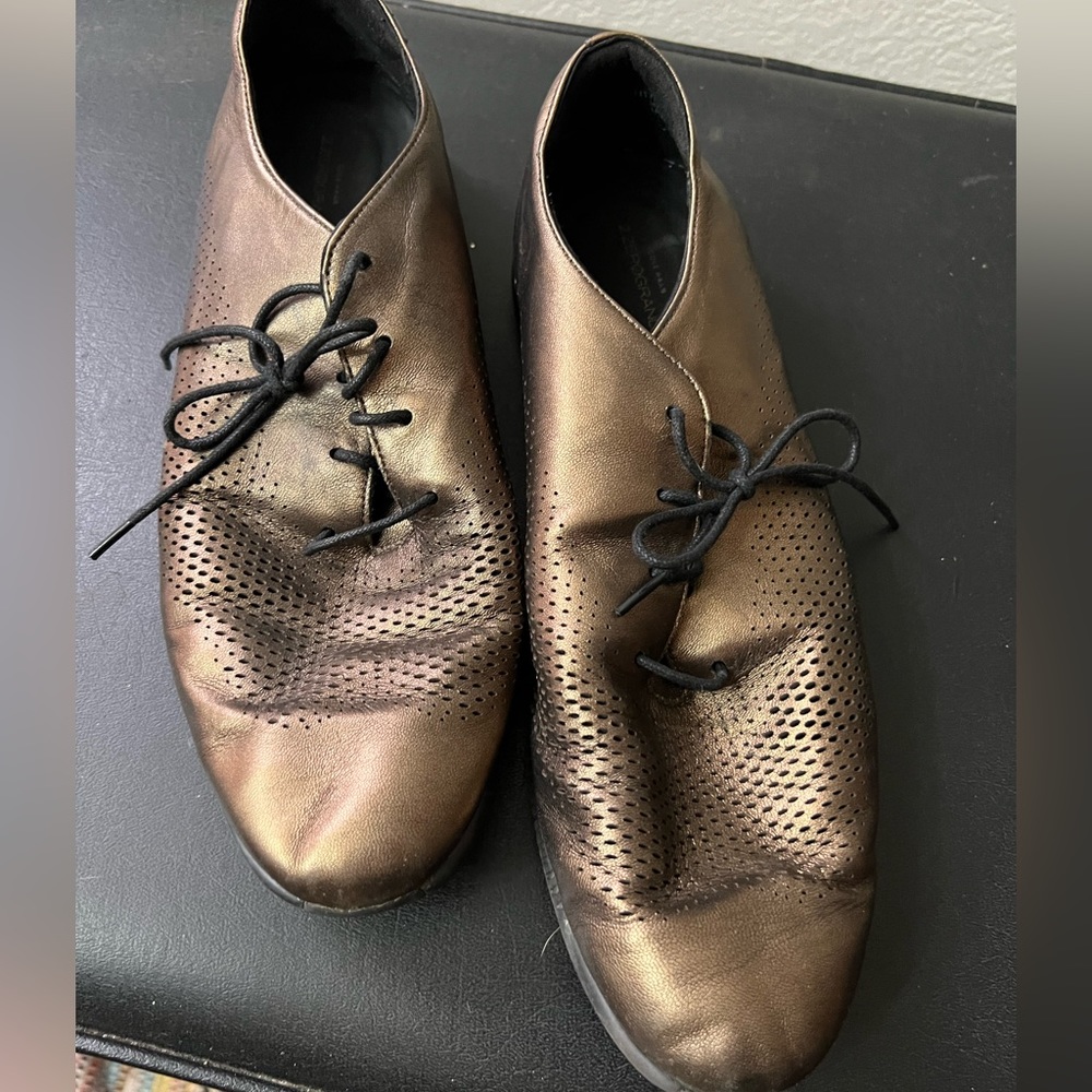 Cole Haan 2.Zero Grand Bronze Leather Casual Lace Up Oxfords Shoes Womens 9.5